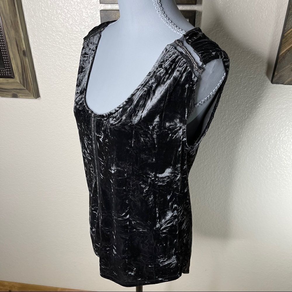 Rock & Republic Crushed Velvet Mesh Detail Size XS